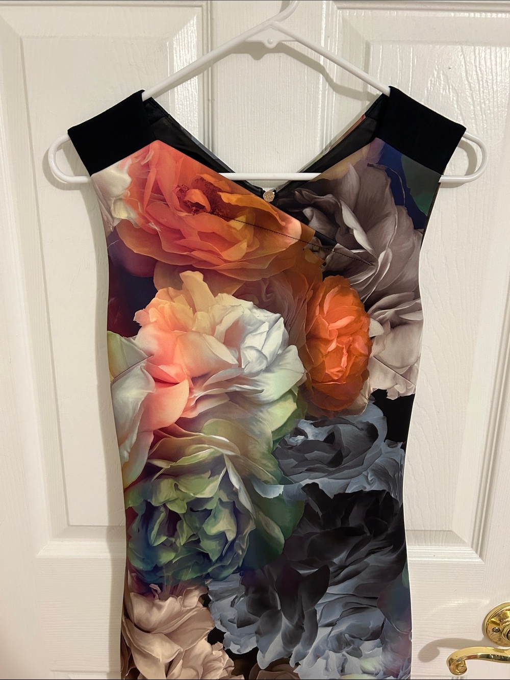 Ted Baker London Mayzi Technicolour Bloom Bodycon Dress New Ted Size 1, US 4 - Picture 4 of 12